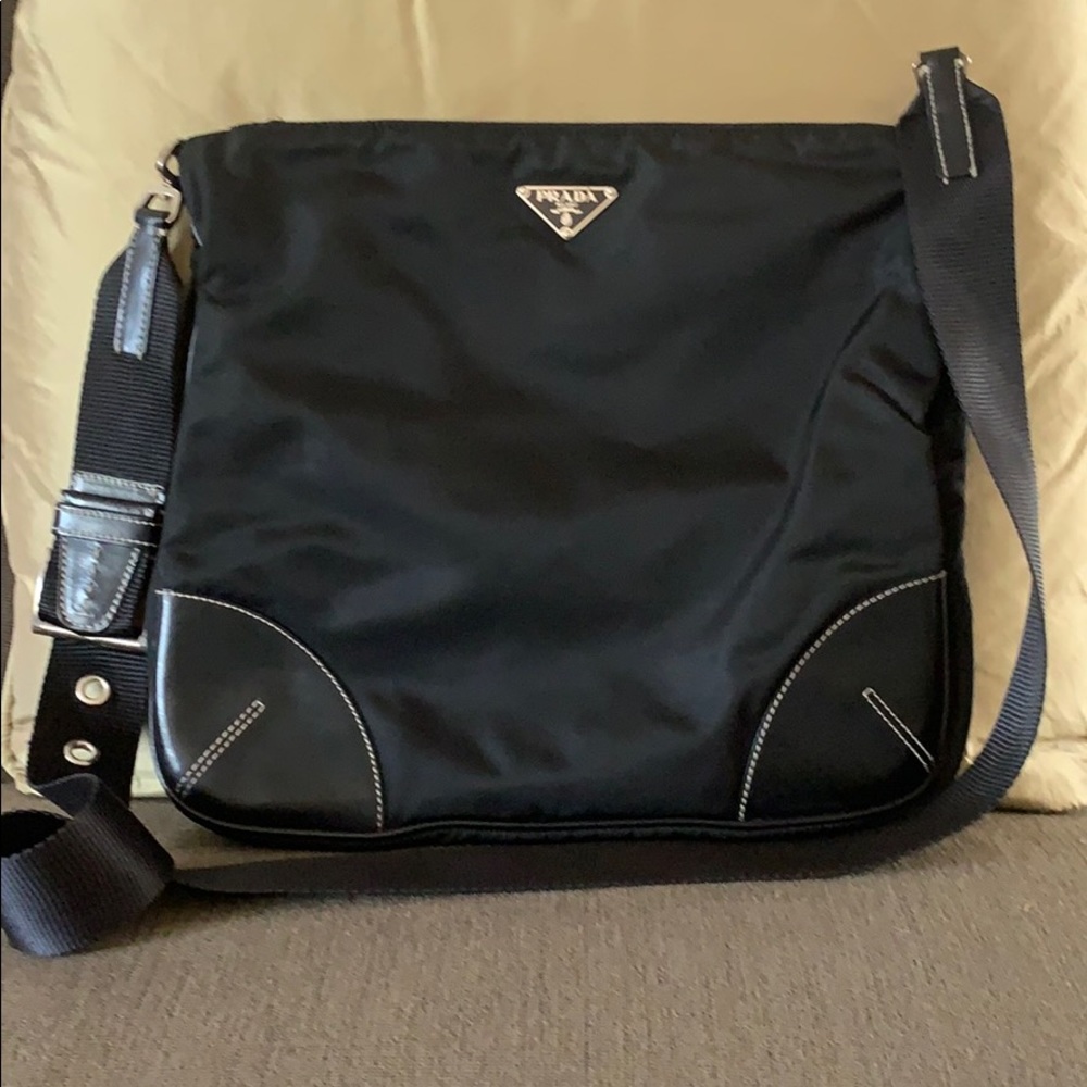 Authentic Prada Black Tessuto Nylon Crossbody Bag - image 2